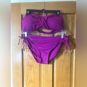 Women Two Piece Fushsia Bikini Set